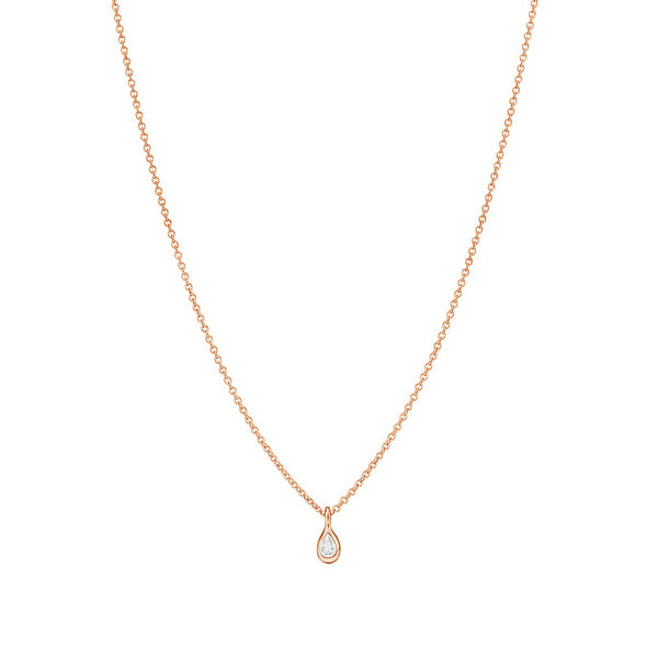 FX0774 925 Sterling Silver Simple Zirconia Pendant Necklace