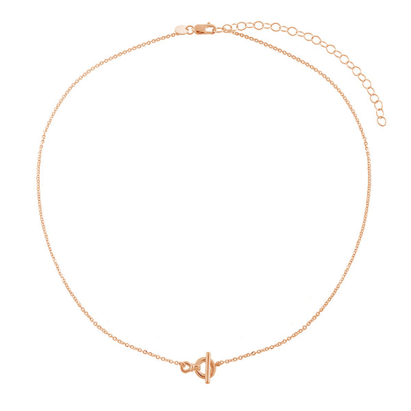 FA0004 925 Sterling Silver Dainty Toggle Anklet