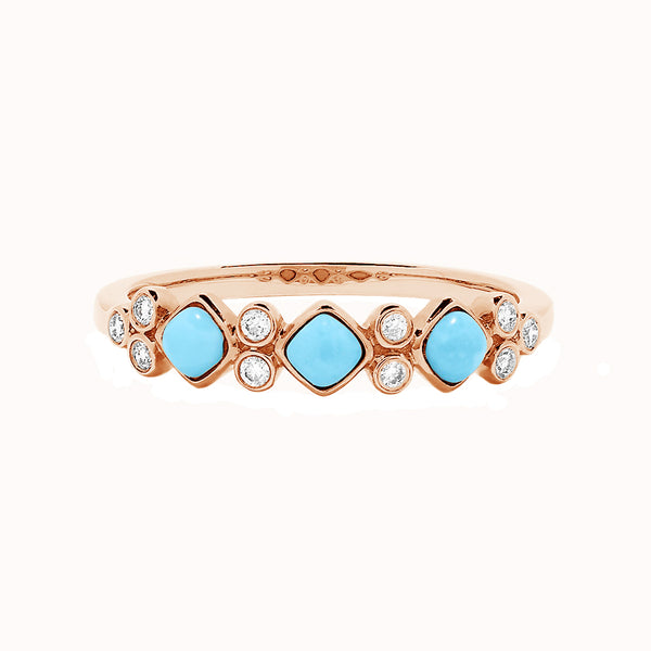 FJ0711 CZ Turquoise Ring