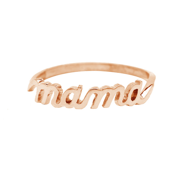 FJ0463 925 Sterling Silver MAMA Ring