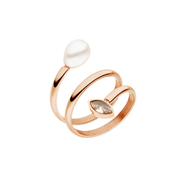 FJ0738 925 Sterling Silver Freshwater Pearl Ring