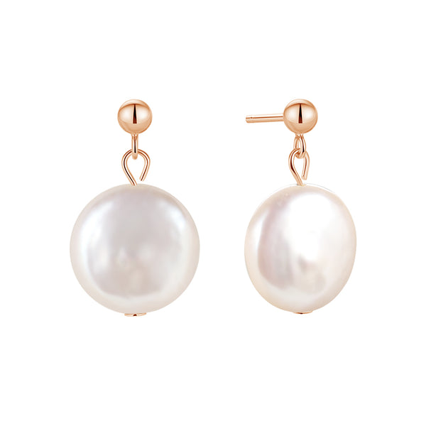 FE1714 925 Sterling Silver Freshwater Pearl Earrings