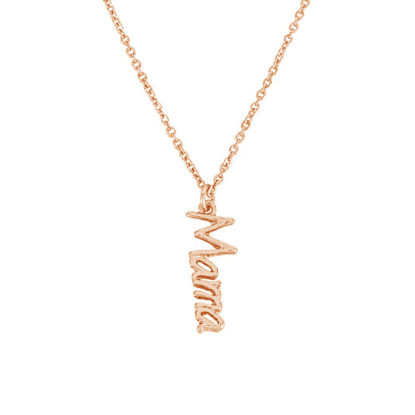 FX0498 925 Sterling Silver Mama Pendant Necklace