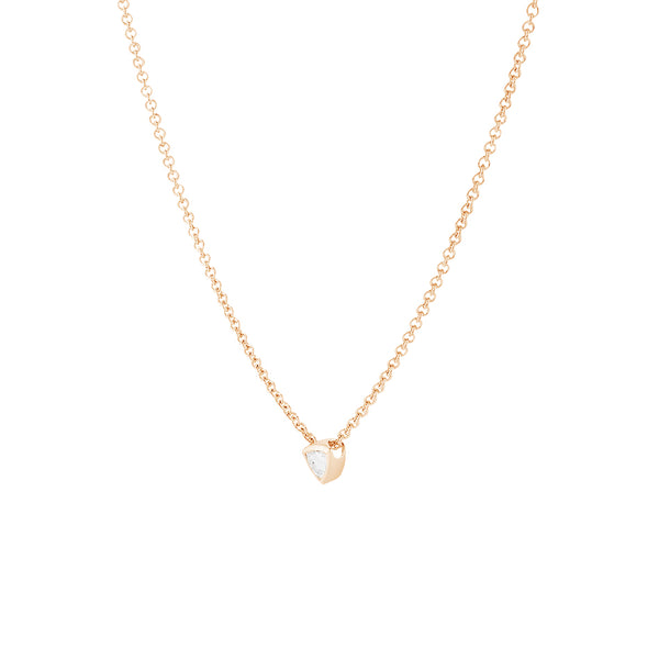 FX0304 925 Sterling Silver Trillion Cut Necklace