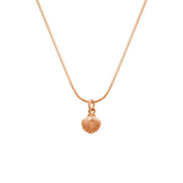 FX0333 925 Sterling Silver Mini Shell Pendant Necklace