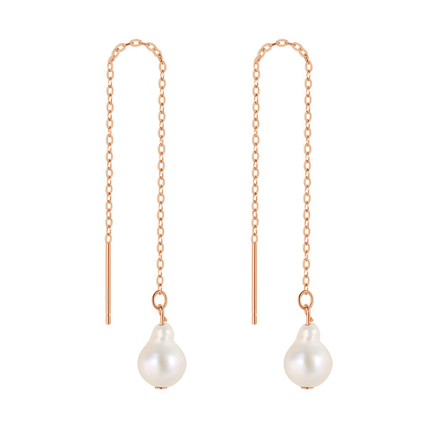 FE1724 925 Sterling Silver Natural Pearl Earrings