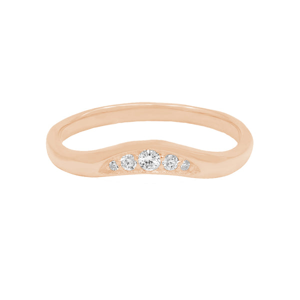 FJ0689 925 Sterling Silver Zircon Band Ring