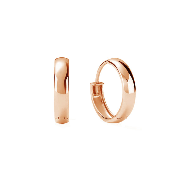 FE1839 925 Sterling Silver Bold Solid Women Hoops