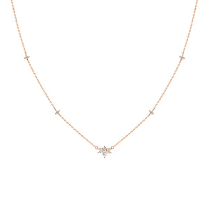 FX0837 925 Sterling Silver Firefly Zirconia Pendant Necklace