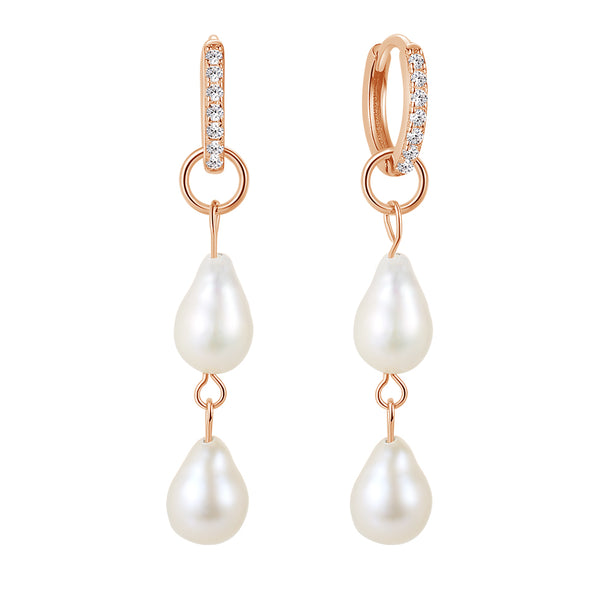FE1718 925 Sterling Silver Natural Pearl Earrings