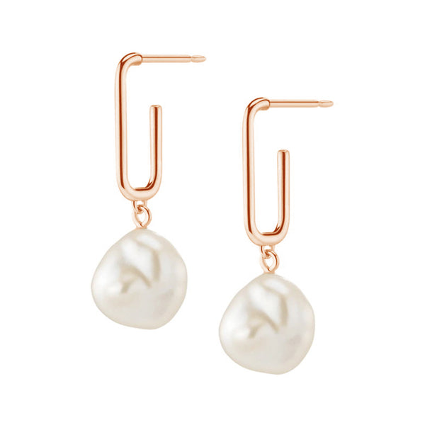 FE0942 925 Sterling Silver Pearl Drop Earrings