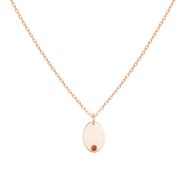 FX0368 925 Sterling Silver Oval Coin Pendant Necklace