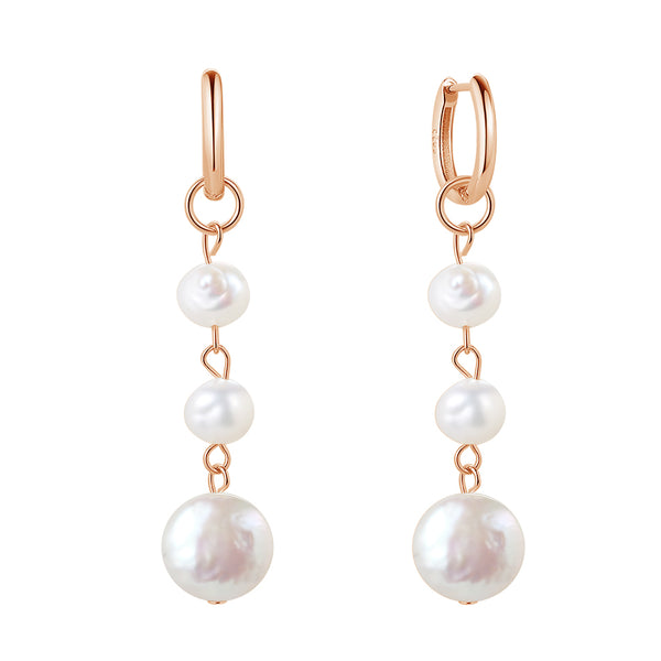 FE1709 925 Sterling Silver Freshwater Pearl Earrings
