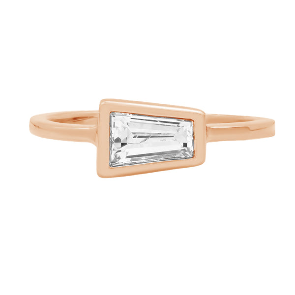 FJ0540 925 Sterling Silver Baguette CZ Women Ring