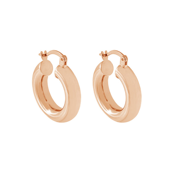 FE1767 925 Sterling Silver High Polish Solid Huggie Earring