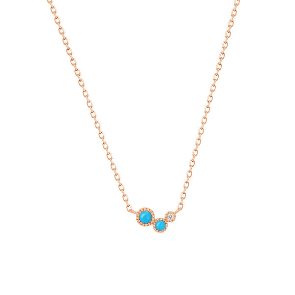 FX0678 Cubic Zirconia Turquoise Necklace