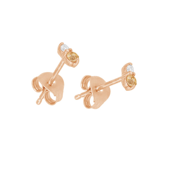 FE1568 925 Sterling Silver Zircon & Birthstone Stud Earrings