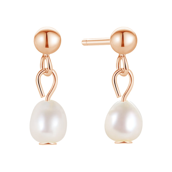FE1717 925 Sterling Silver Freshwater Pearl Earrings