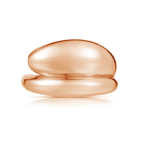 FJ0394 925 Sterling Silver Dome Wrap Ring