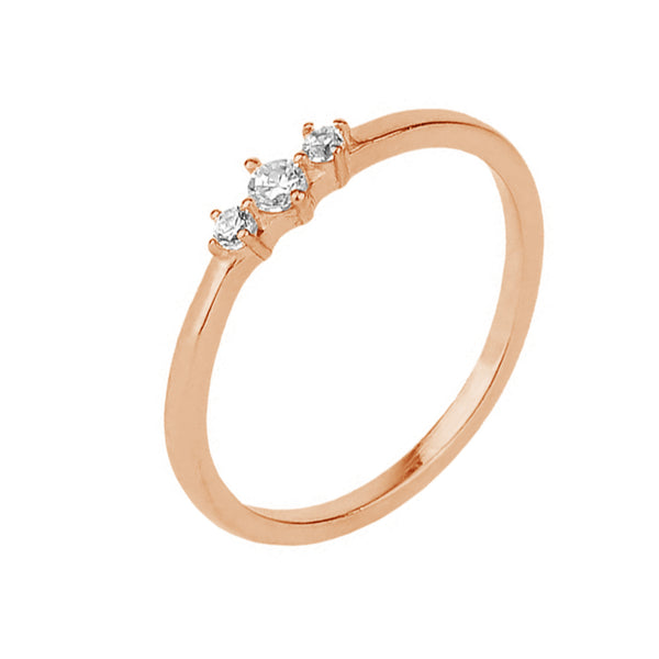 FJ0460 925 Sterling Silver Topaz Gold Cubic Zircon Ring