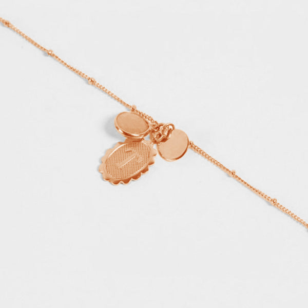 FS0051 925 Sterling Silver Coin Charm Bracelet