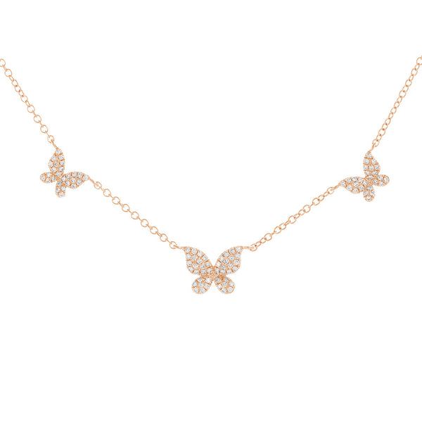 FX0245 925 Sterling Silver Mini Butterfly Necklace