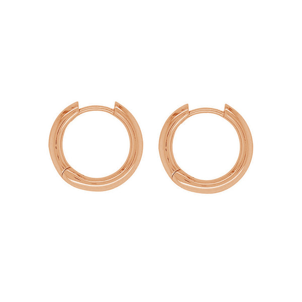 FE1155 925 Sterling Silver Minimal Conch Clicker Hoop Earrings