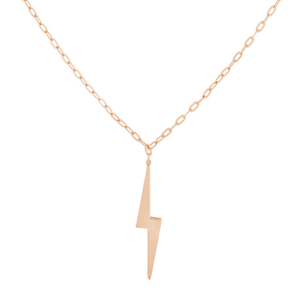 FX0211 925 Sterling Silver Lightning Pendant Necklace