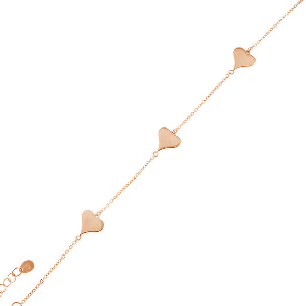 FS0128 925 Sterling Silver Mini Heart Bracelet