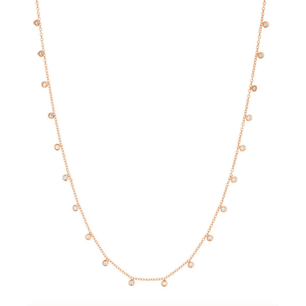 FX0439 925 Sterling Silver Cubic Zircon Choker Necklace