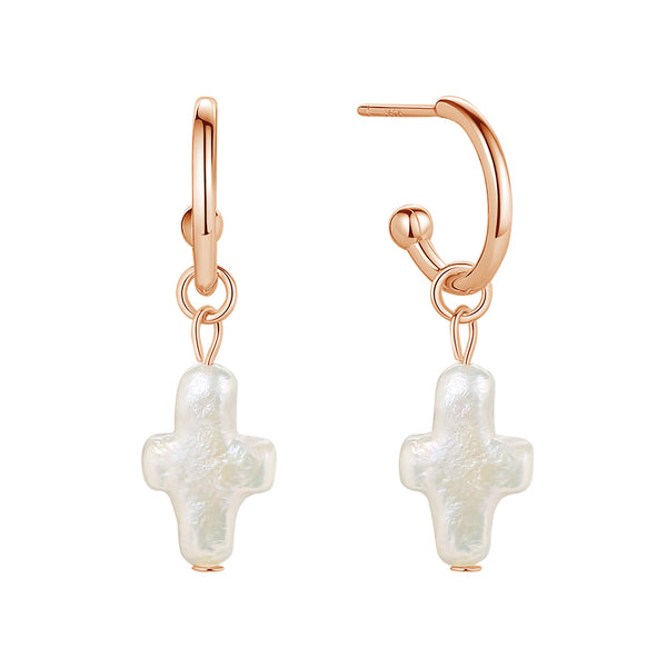 FE1772 925 Sterling Silver Freshwater Pearl Earrings