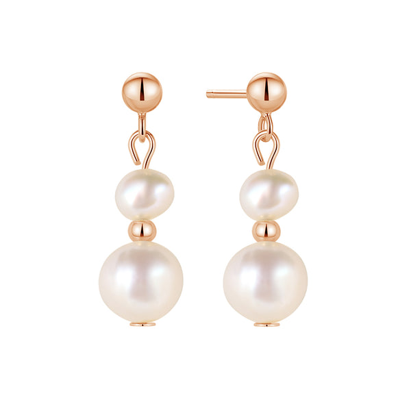 FE1716 925 Sterling Silver Baroque Pearl Earrings
