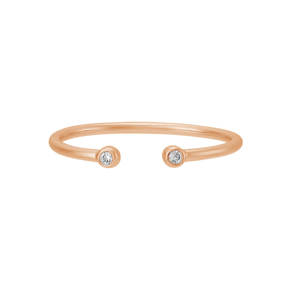 FJ0321 925 Sterling Silver Diamond Opening Ring