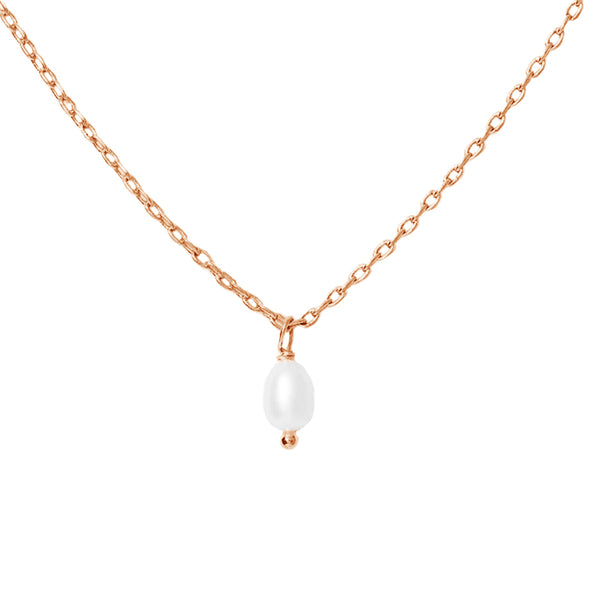 FX0361 925 Sterling Silver Mini Pearl Pendant Necklace