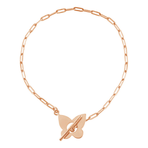 FS0155 925 Sterling Silver Open Butterfly Link Bracelet