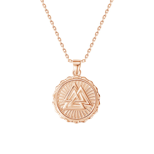 FX0841 925 Sterling Silver Valknut Necklace Pendant