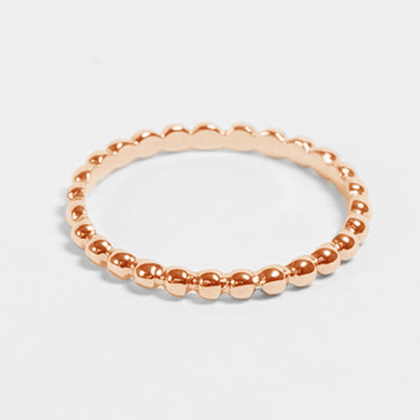 FJ0142 925 Sterling Silver Beaded Ring