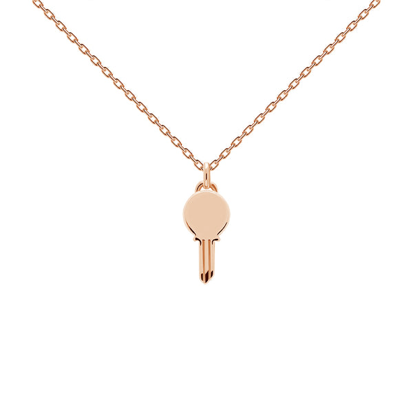 FX0398 925 Sterling Silver Key Pendant Necklace