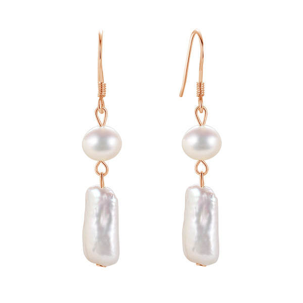 FE1690 925 Sterling Silver Freshwater Pearl Earring