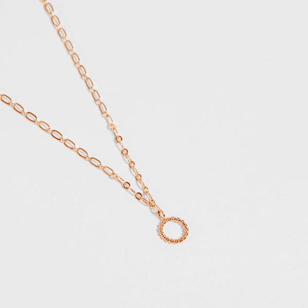FX0168 925 Sterling Silver Simple Ring Necklace