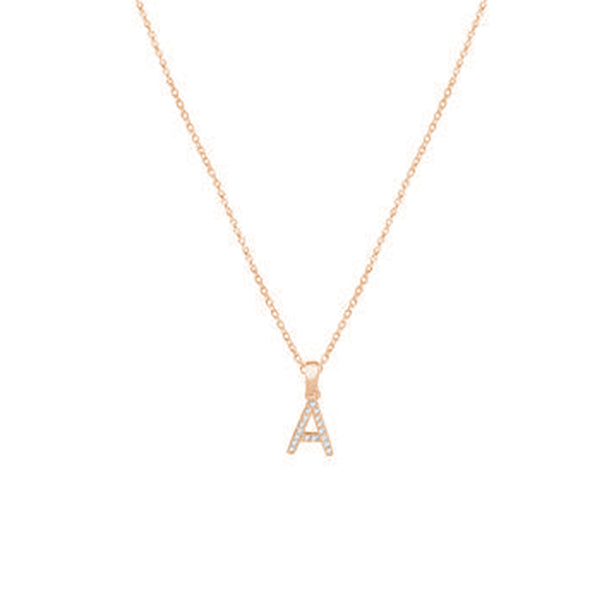 FX0359 925 Sterling Silver Letter A Pendant Necklace