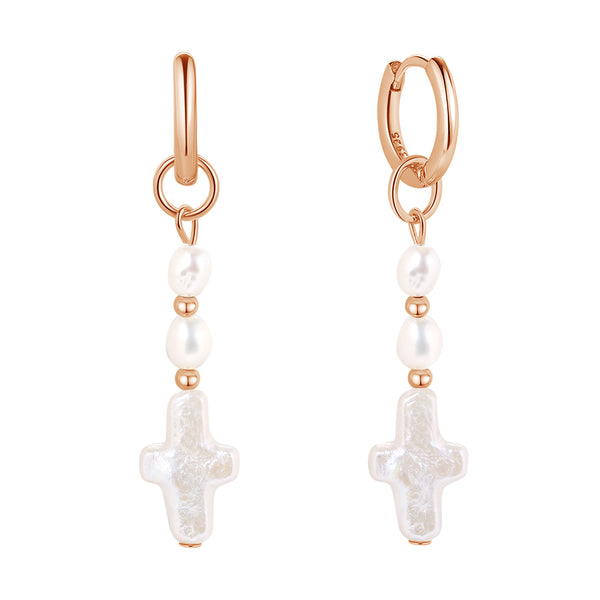 FE1774 925 Sterling Silver Natural Pearl Earrings