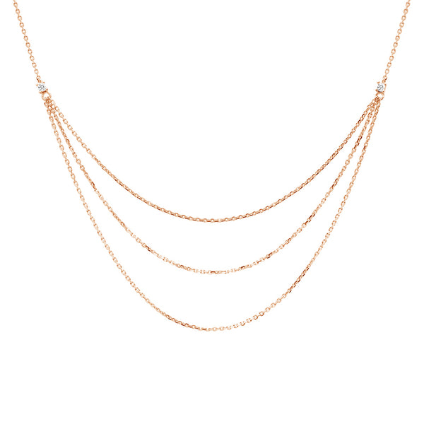 FX0265 925 Sterling Silver Multi-layers Necklace