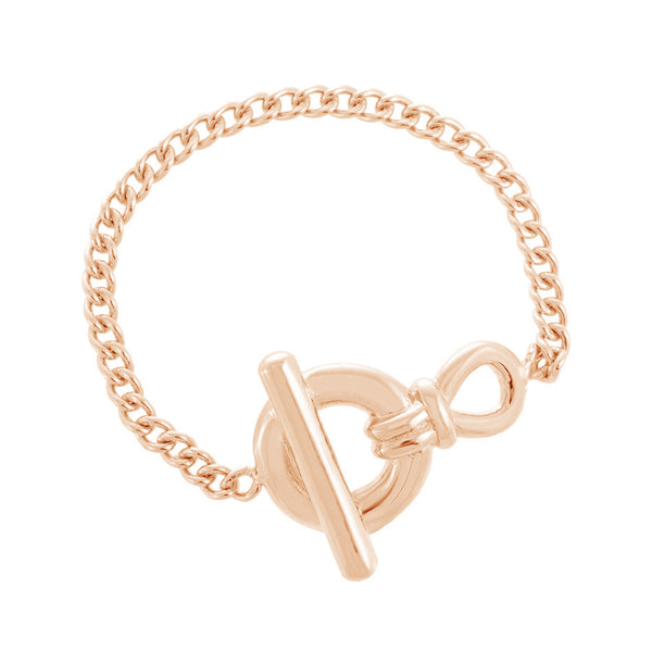 FJ0177 925 Sterling Silver Solid Chain Ring