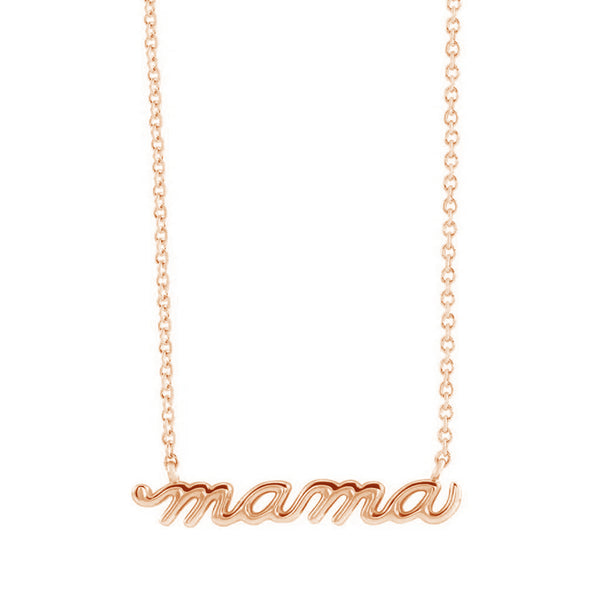 FX0481 925 Sterling Silver Gold mama Necklace