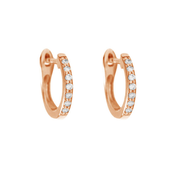 FE1277 925 Sterling Silver Line Mini Hoop Earrings