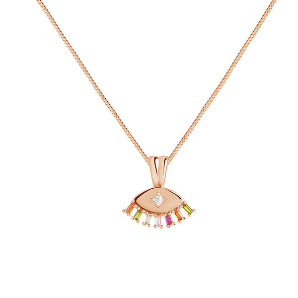 FX0669 925 Sterling Silver CZ Pendant Necklace