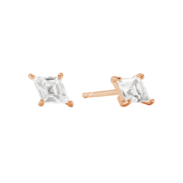 FE1838 925 Sterling Silver Mini Zirconia Kite Stud Earring