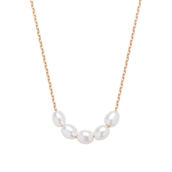 FX0303 925 Sterling Silver Organic Pearl Necklace
