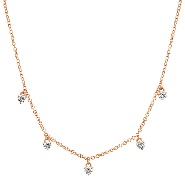 FX0415 925 Sterling Silver Zircon Pendant Necklace